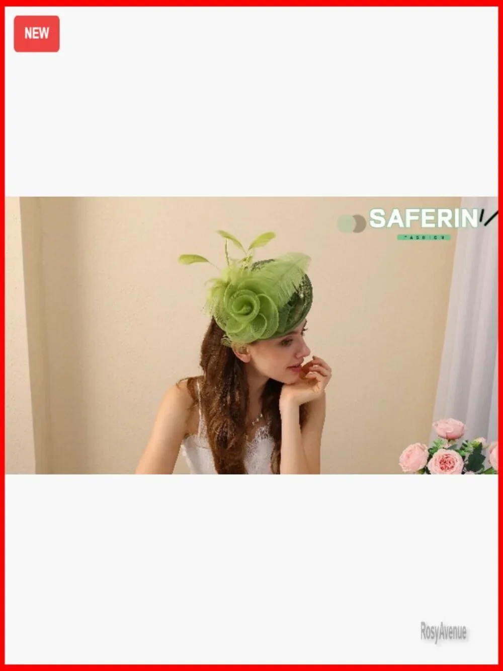 Women's Fascinator Hat with Feathers and Veil for Wedding Cocktail Party